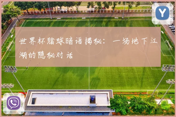 世界杯赌球暗语揭秘:一场地下江湖的隐秘对话